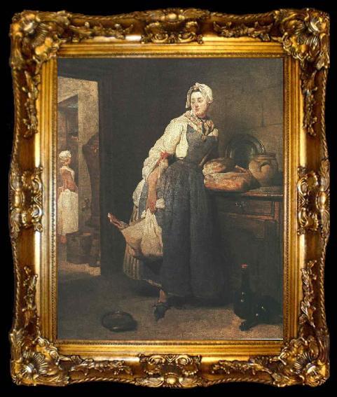 framed  jean-Baptiste-Simeon Chardin Return from the Market, ta009-2